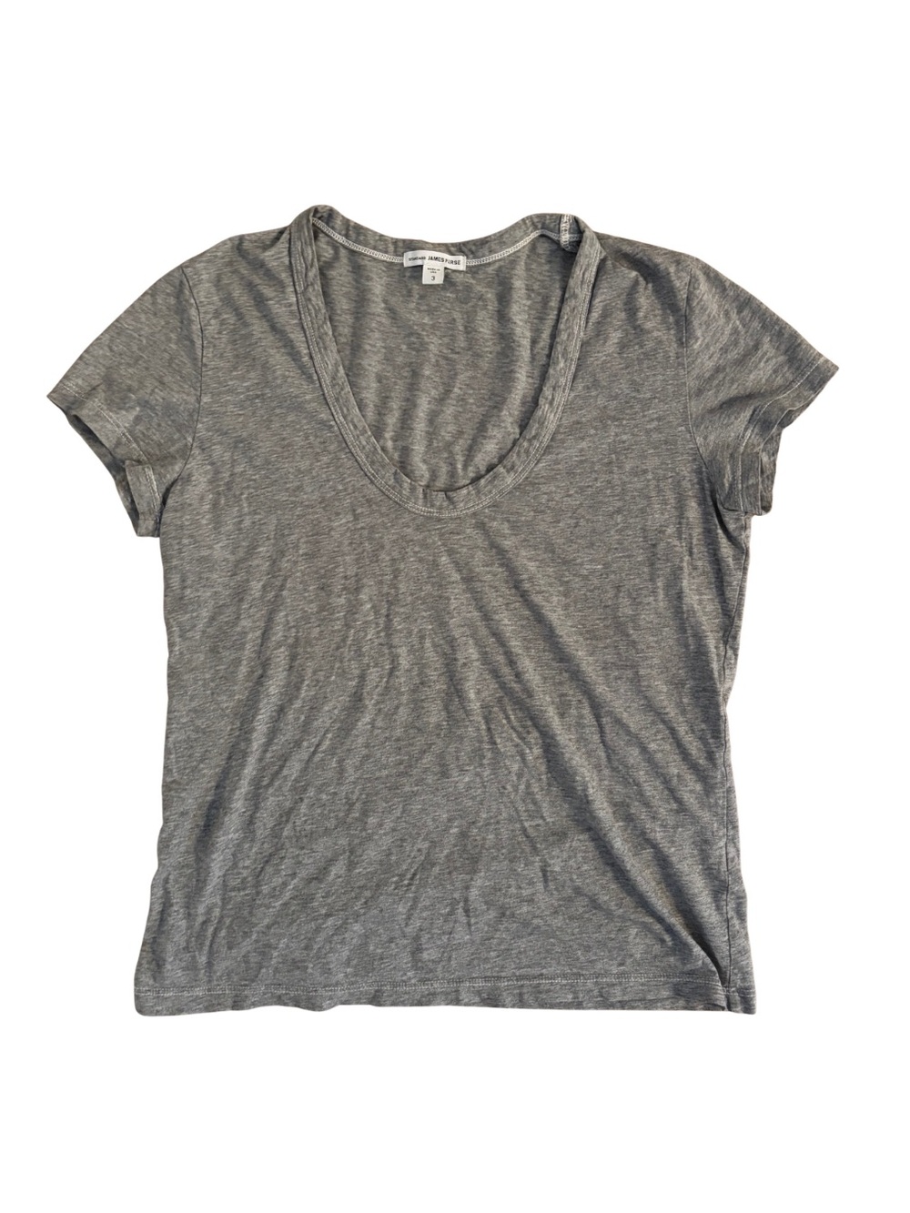 James Perse Scoop Neck Grey Women's Tee